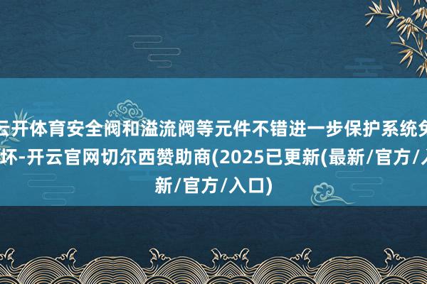 云开体育安全阀和溢流阀等元件不错进一步保护系统免受损坏-开云官网切尔西赞助商(2025已更新(最新/官方/入口)